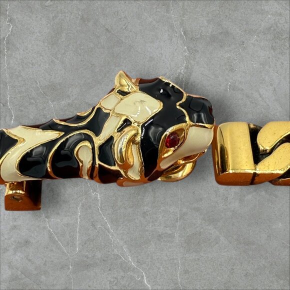 Gucci Tigrette Shoulder bag in Rust Suede with gold chain - Picture 2 of 8